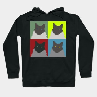 Pop Art Abstract Cats Hoodie